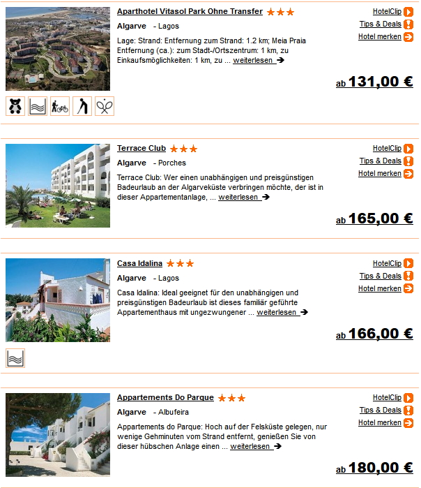 1 Woche Portugal Flug Hotel-Pauschalurlaub ab 131 Euro